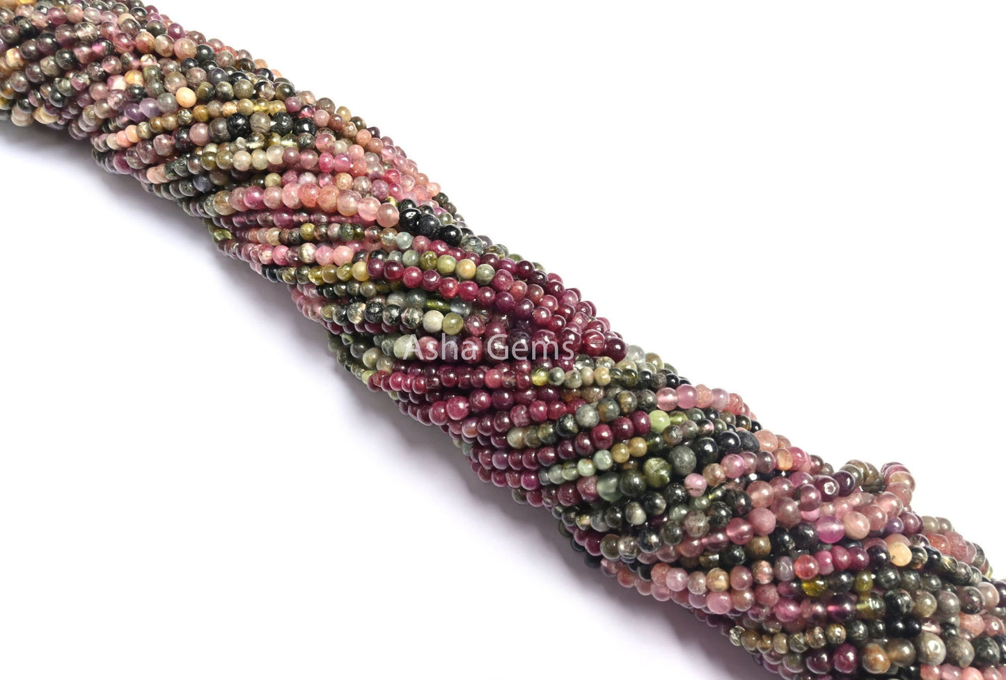Natural Multi Tourmaline Smooth Round Shape Gemstone Beads,15" Strand Tourmaline Round ball Bead, Tourmaline Beads Jewelry Making Craft SALE