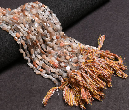 Natural Multi Moonstone Smooth Nugget Gemstone Beads, Multi Color disco Moonstone Tiny Nuggets, Moonstone Handmade Beads Jewelry Crafts SALE (AG 22283)