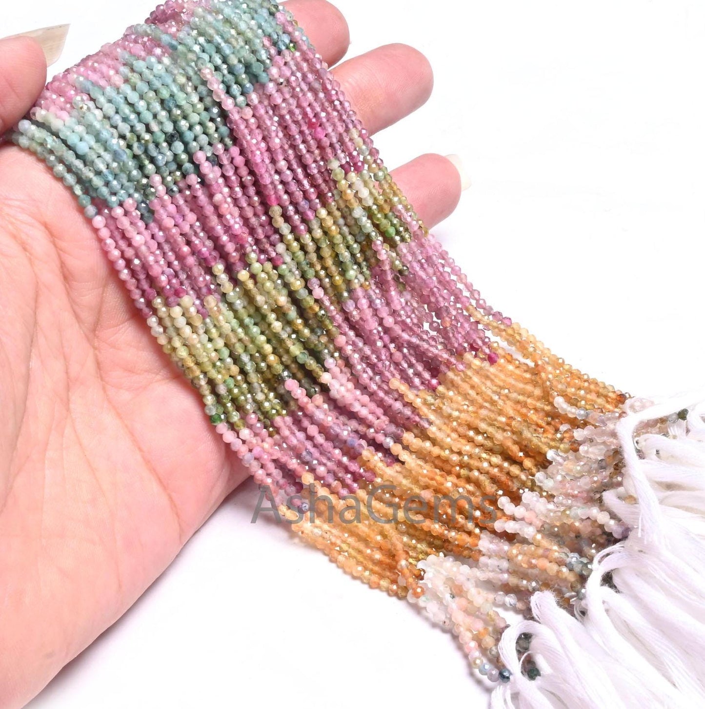 Beautiful Multi Tourmaline Micro Cut Gemstone Beads,2.25 mm Fine Tourmaline Faceted Rondelle Tiny Bead, natural Tourmaline Bead Jewelry SALE