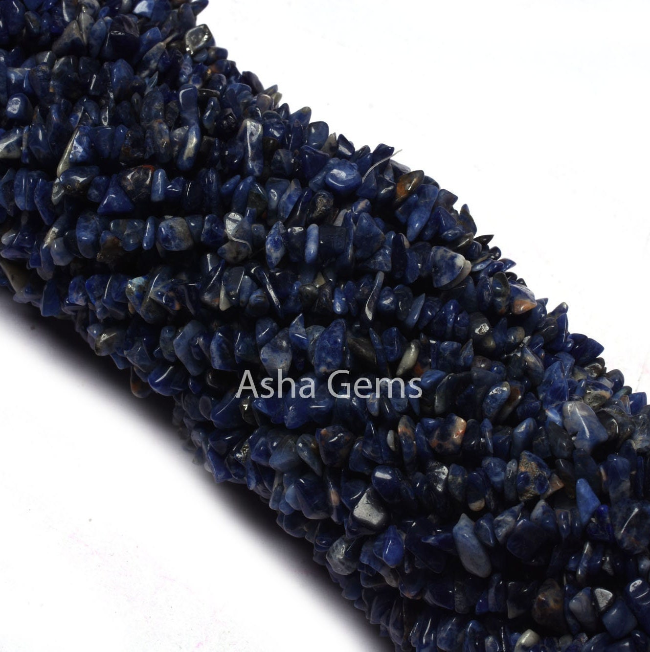 34inch Strand Natural Blue Sodalite Uncut Chips Gemstone Beads, Semi Precious Sodalite raw Rough Smooth Uneven tiny Beads Jewelry Craft SALE