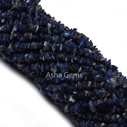 34inch Strand Natural Blue Sodalite Uncut Chips Gemstone Beads, Semi Precious Sodalite raw Rough Smooth Uneven tiny Beads Jewelry Craft SALE