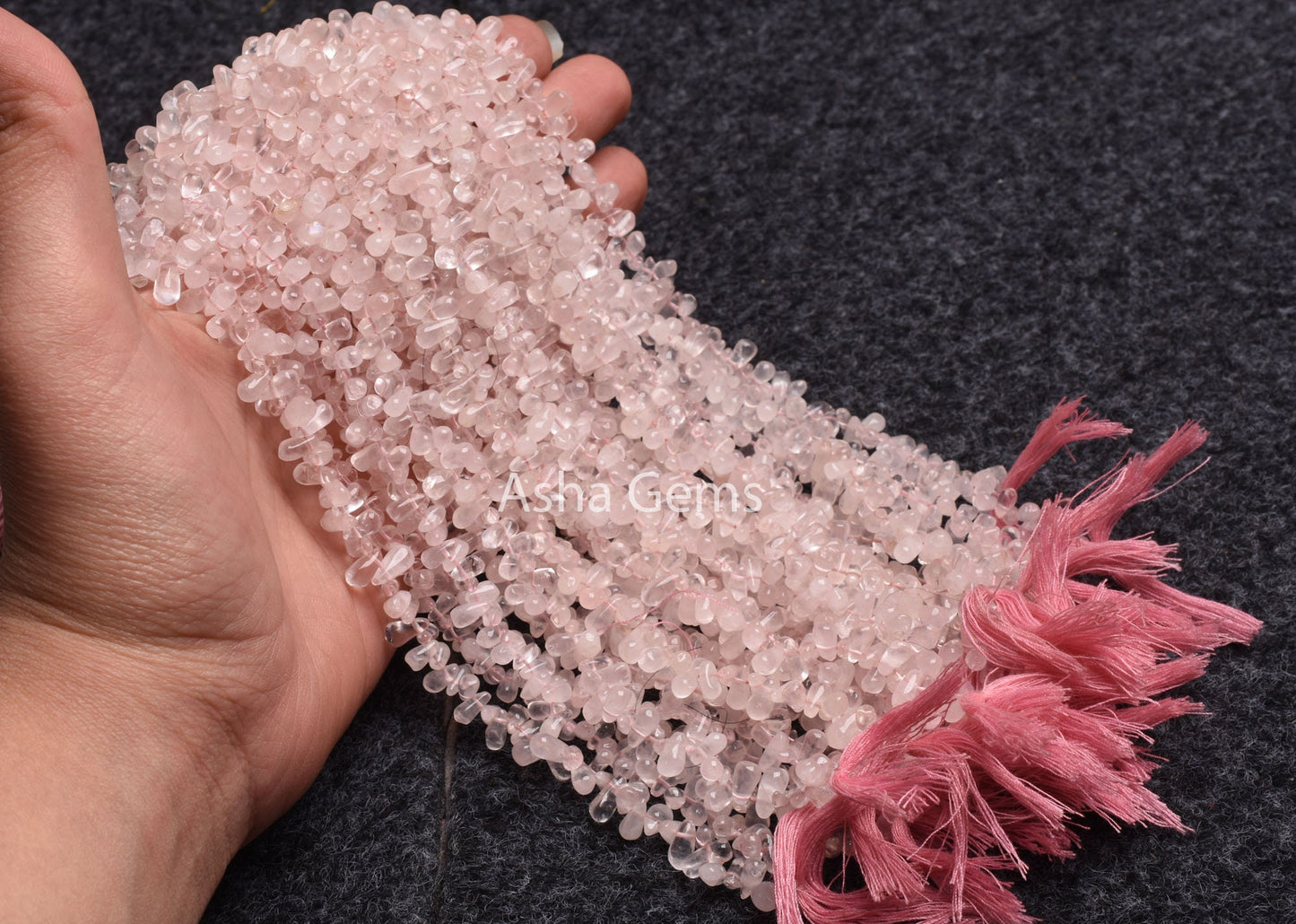 13" Strand Natural Pink Rose Quartz smooth Drops shape Gemstone Beads, rose Quartz beads, Rose Quartz handmade Uneven Teardrop Beads Jewelry