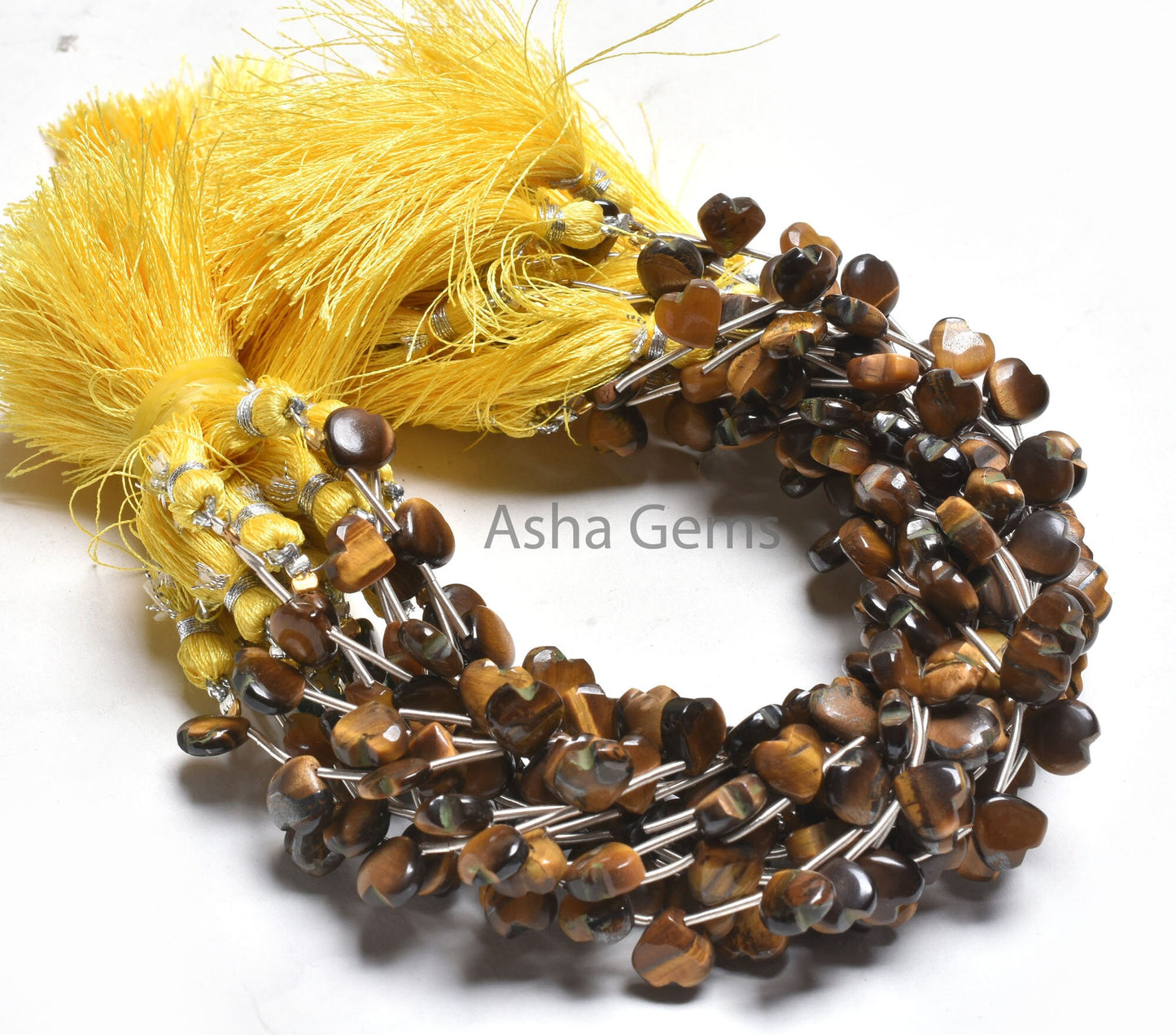 8 mm Natural Tiger Eye Carving Heart Shape Gemstone Beads, Beautiful Tiger Eye Carved Fancy Heart Side Drill Beads, Fine Tiger Beads Jewelry