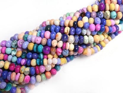 Amazing Multi Color Opal Smooth Rondelle Shape Beads, Fine Disco Opal Plain Handmade Gemstone Opal Beads Jewelry Making Necklace Crafts SALE  ( AG 12353)