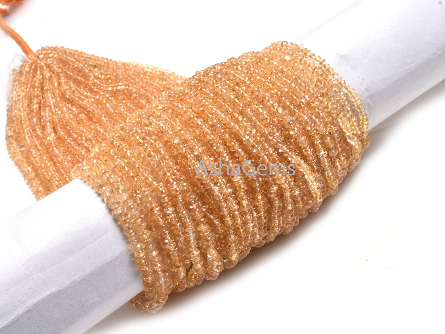 AAA Quality Citrine Quartz Smooth Button Shape Gemstone Beads,12" Natural Yellow Citrine Plain handmade Button Center Drill Bead Handicraft