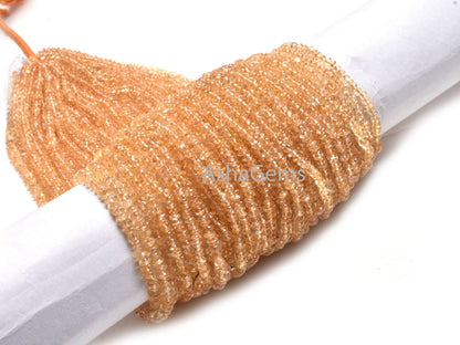 AAA Quality Citrine Quartz Smooth Button Shape Gemstone Beads,12" Natural Yellow Citrine Plain handmade Button Center Drill Bead Handicraft