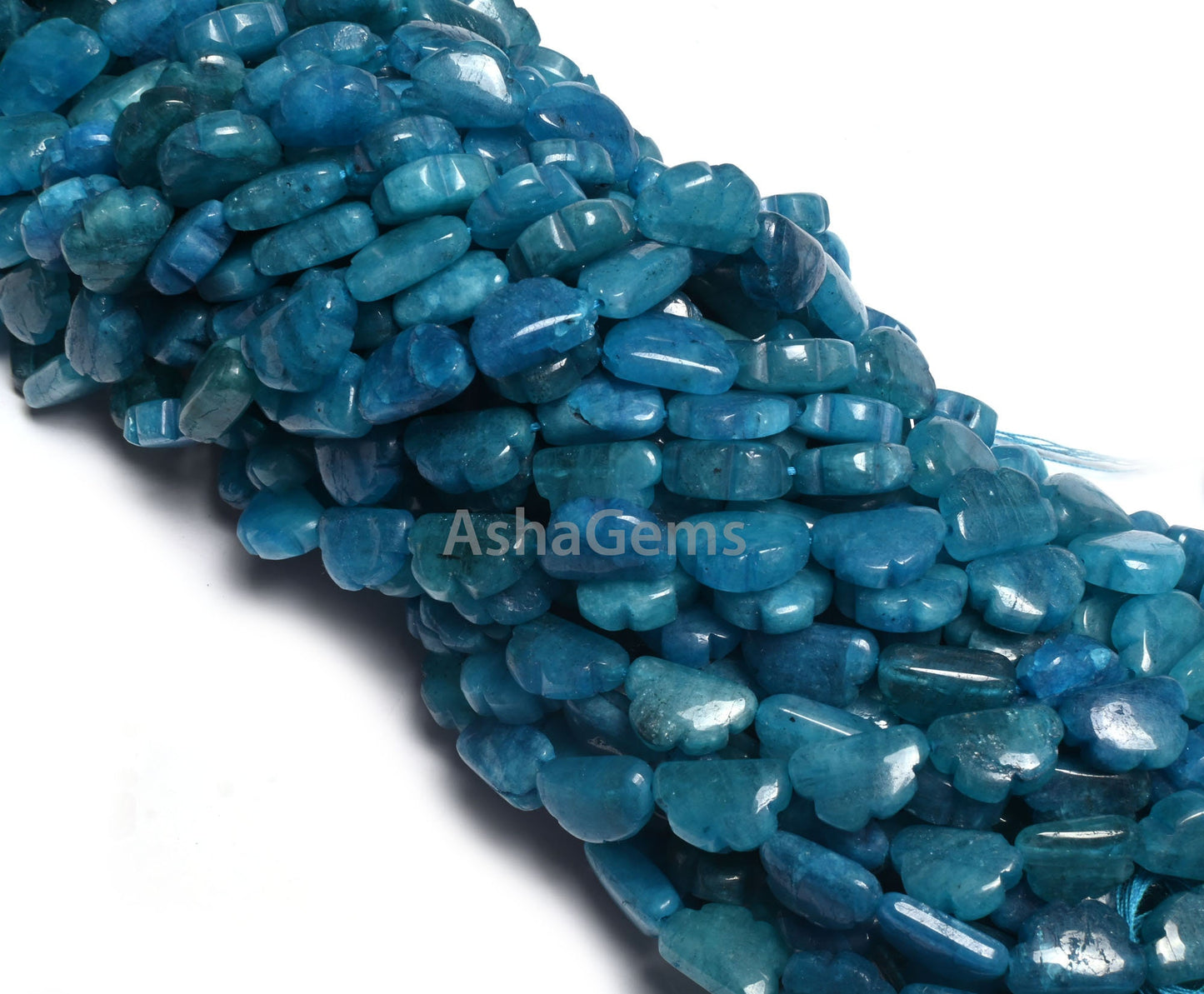 Beautiful Blue Corundum Fancy Cloud Shape Gemstone Smooth Beads,9" Dyed Blue Ropada Straight Drill Cloud Handmade Beads Jewelry Crafts SALE
