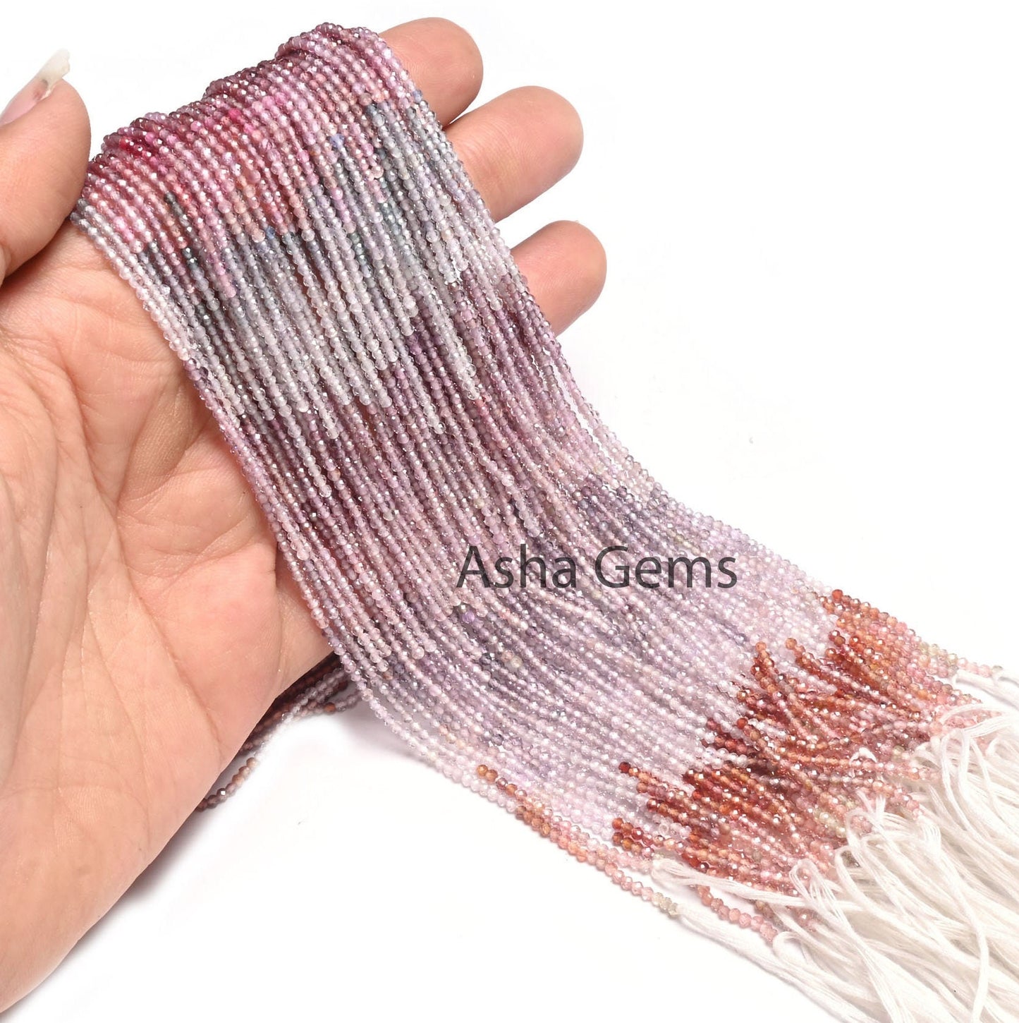 AAA Quality 13"Strand Natural Multi Spinel Micro Cut Rondelle Faceted Gemstone Beads,1.9 mm Natural Spinel Tiny Beads, Jewelry Making Crafts