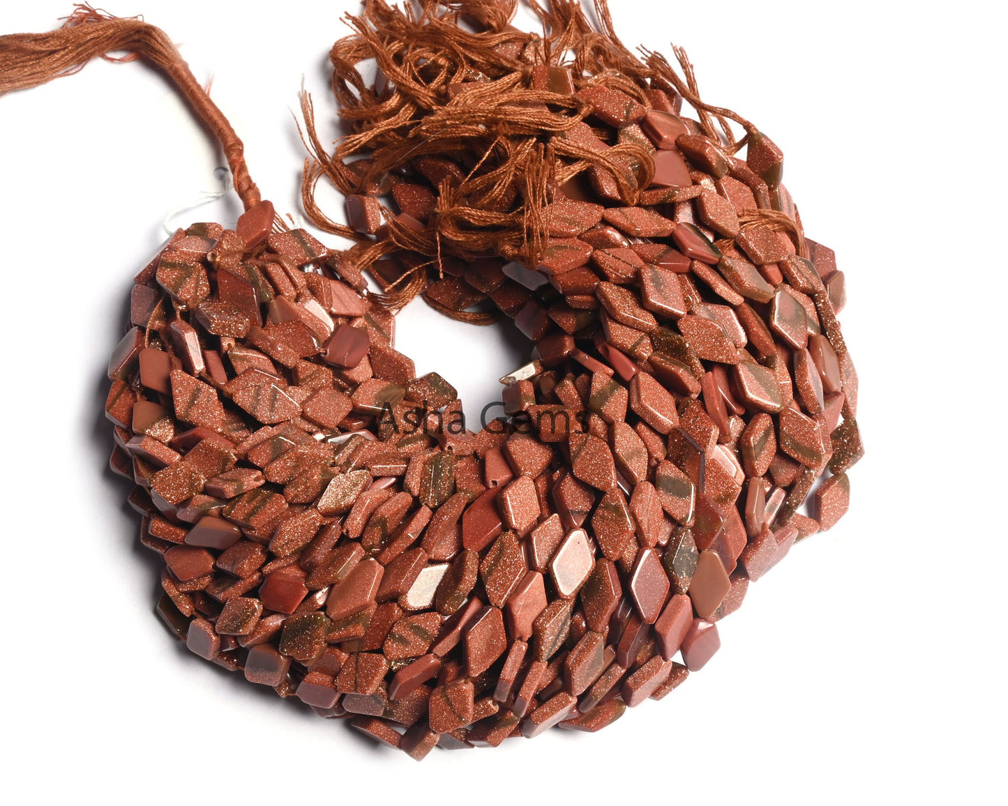 Beautiful Brown Sunstone Fancy Rhombus Shape Straight Drill Beads,12" Sunstone Fancy Uneven Handmade Gemstone Bead Jewelry making Craft SALE