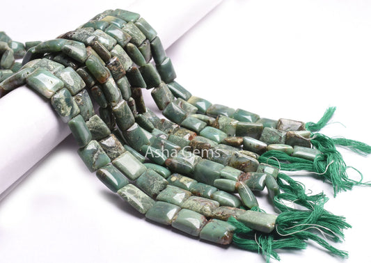 Rare Bio Green Chrysoprase Smooth Rectangle Beads,15" Strand Natural Chrysoprase Beads,Chrysoprase Fancy Chiclet Gemstone Handmade Bead SALE