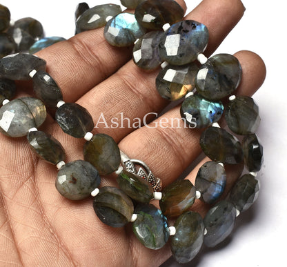 Natural Multi Fire Labradorite Faceted Oval Shape Beads, Labradorite Oval Gemstone Beads Oval Shape Briolette Labradorite Wholesale Jewelry