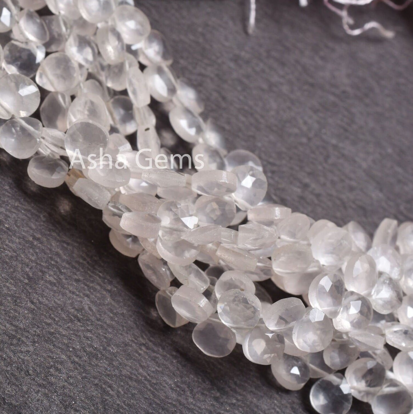 AAA Pink Rose Quartz Faceted Heart Shape Gemstone Beads,7"Strand Natural rose Quartz Tiny Heart Briolette Side Drill Beads, Rose Quartz SALE