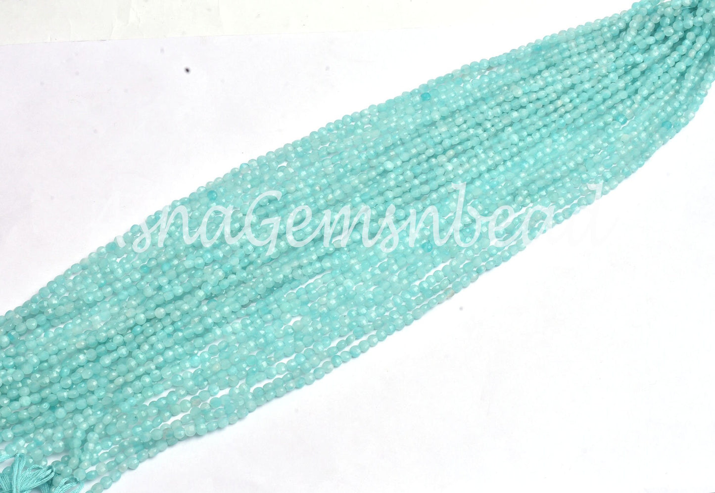 AAA Quality Peru Blue Amazonite Faceted Coin Tiny Gemstone Beads,4 mm Natural Amazonite Machine Cut Coin Amazonite Beads Jewelry Making SALE