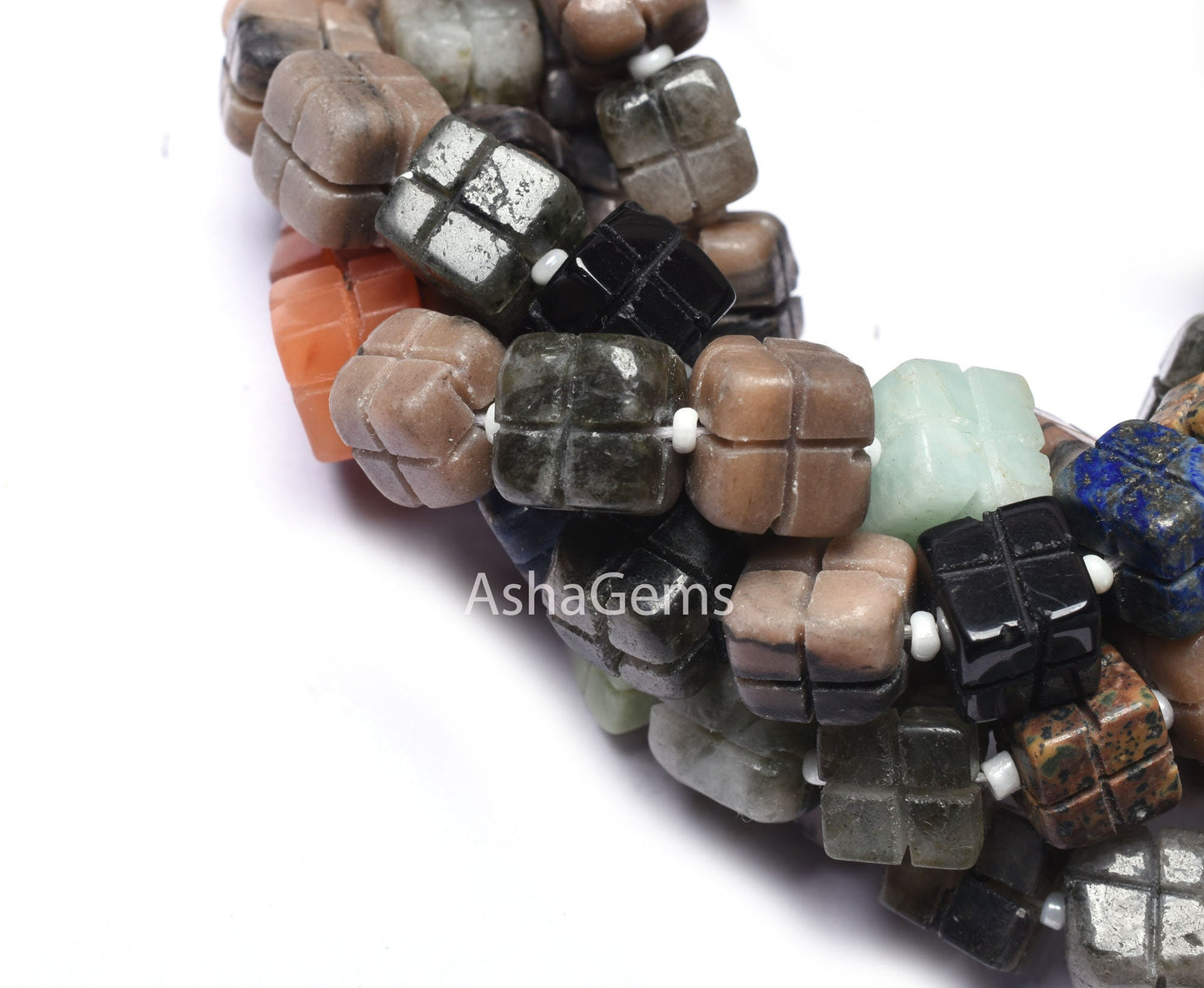 Beautiful Multi Color Gemstone Carved Box Shape Beads,9-10 mm, Disco Cube Box Carving Beads, Mix Color Carve 3D Cube Box Bead Jewelry Making
