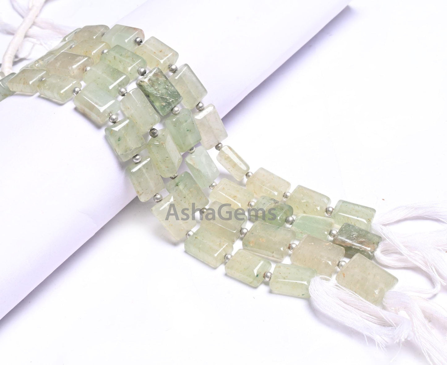 Beautiful Light Green Aventurine Smooth Rectangle Shape Gemstone Beads,9"Natural Aventurine Fancy Chicklet Handmade Margaj Bead Jewelry SALE
