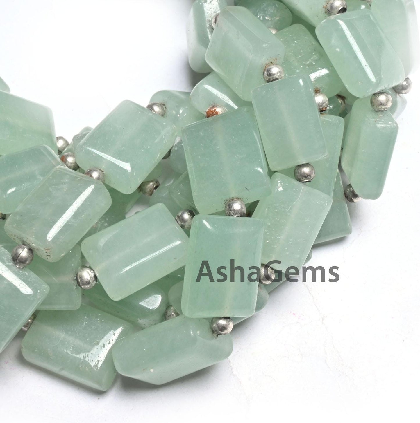 Fine Aventurine Fancy Chiclet Shape Gemstone Beads,9" natural Green Aventurine Rectangle Handmade Straight Drill Margaj Beads Jewelry making