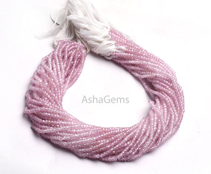 AAA Quality Shaded Pink Zircon Faceted Rondelle beads,3 mm Shaded Pink Cubic zircon Micro Cut Beads,13"Strand Zircon Bead Jewelry Craft SALE