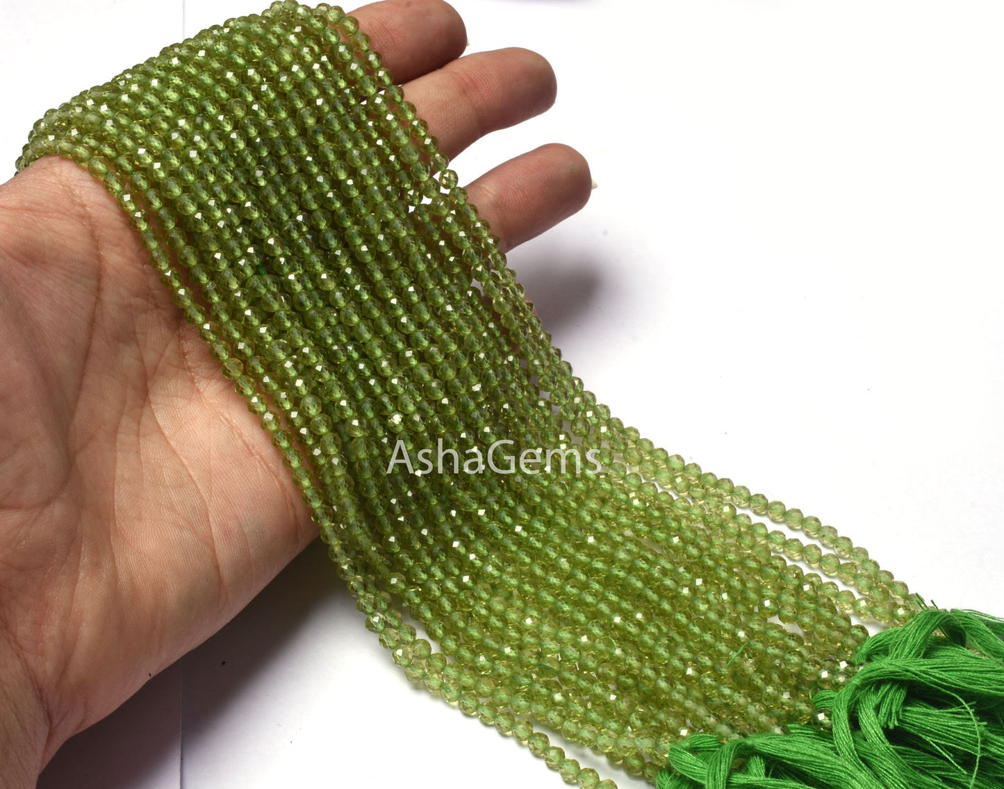 Beautiful Green  Peridot Faceted Round Beads,3.5 mm Natural Peridot Round Ball Gemstone Beads, Peridot beads Micro Faceted machine Cut Beads