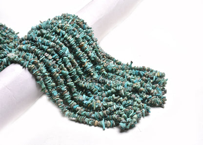 Natural Sleeping Beauty Turquoise Uncut Chip Gemstone Beads,34" Blue Turquoise smooth raw rough Tiny Arizona Turquoise Chip Beads Jewelry