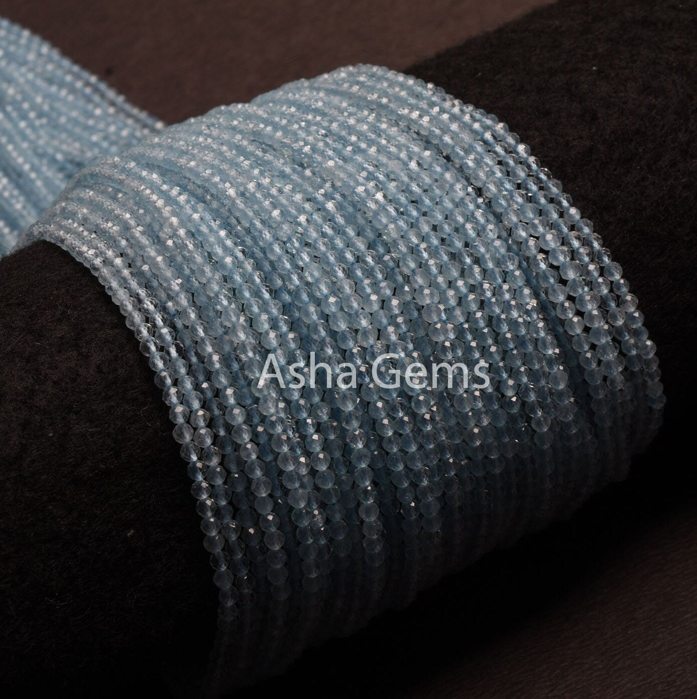 AAA Quality Blue Aquamarine Micro Cut Gemstone Beads,2.5 mm Natural Aquamarine Machine Cut Rondelle Beads, Real Blue Aquamarine Bead Jewelry