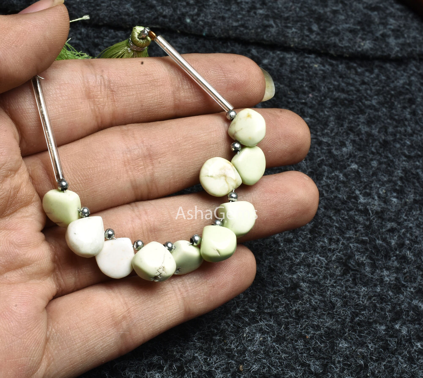 9-10mm Green Opal Plain Handmade Heart Beads,10 Piece Strand Opal Smooth Heart Side Drill Gemstone Beads, Light Green Opal Bead Jewelry SALE