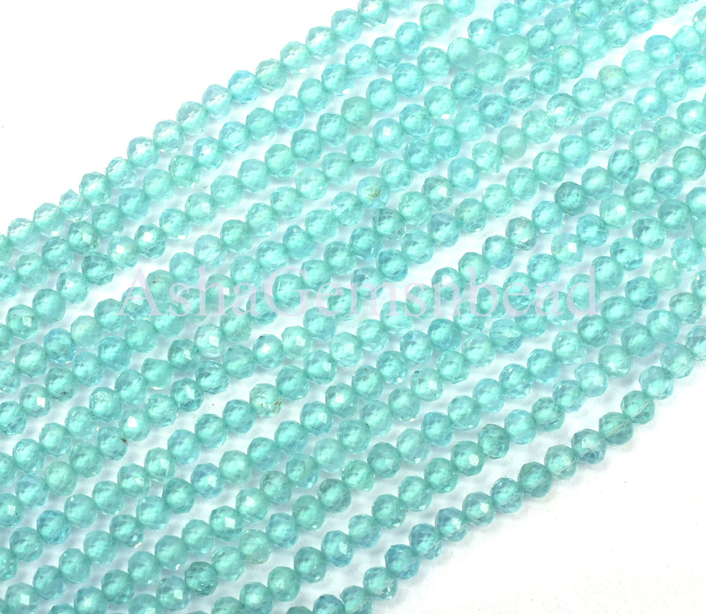 13"Strand Natural AAA Sky Apatite Micro Cut Rondelle Faceted Gemstone Beads 2 mm Sky Apatite Machine Cut Beads Apatite Bead For Jewelry SALE