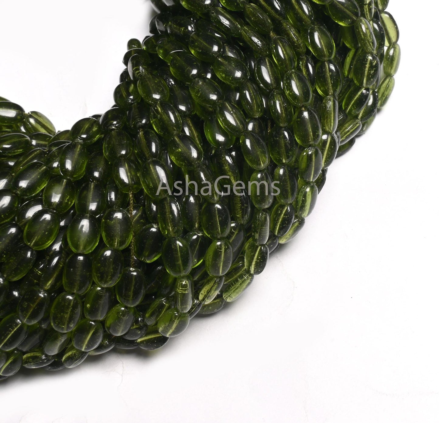 5.5-7.5 mm Beautiful Green Apatite Color Hydro Smooth Oval Shape Beads,13"Fine Heena Green Hydro Plain Oval Handmade Bead Jewelry Craft SALE