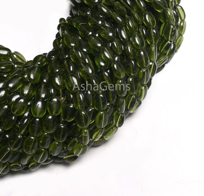 5.5-7.5 mm Beautiful Green Apatite Color Hydro Smooth Oval Shape Beads,13"Fine Heena Green Hydro Plain Oval Handmade Bead Jewelry Craft SALE
