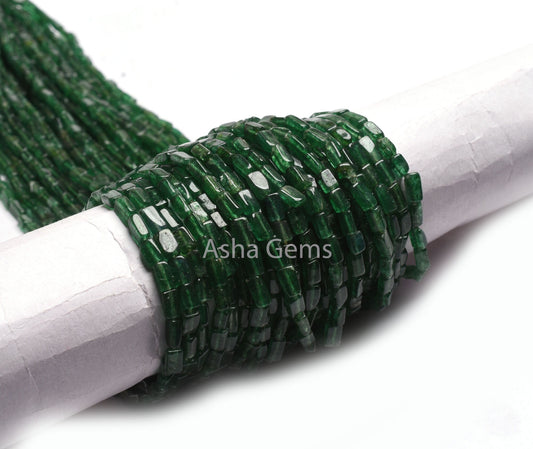 13" Strand Natural Green Mica Smooth Rectangle Beads, Mica Margaj Handmade Uneven Rectangle Gemstone Straight Drill Bead Jewelry Making SALE