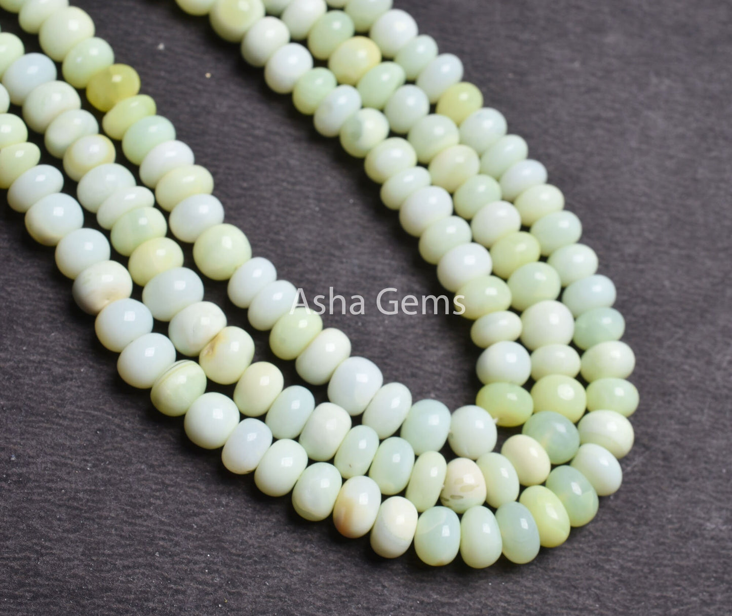 Beautiful Light Lime Opal Smooth Rondelle Shape Beads,7-8 mm Shaded Lemon Green Yellow Opal Plain Gemstone Bead For Jewelry Craft Opal SALE