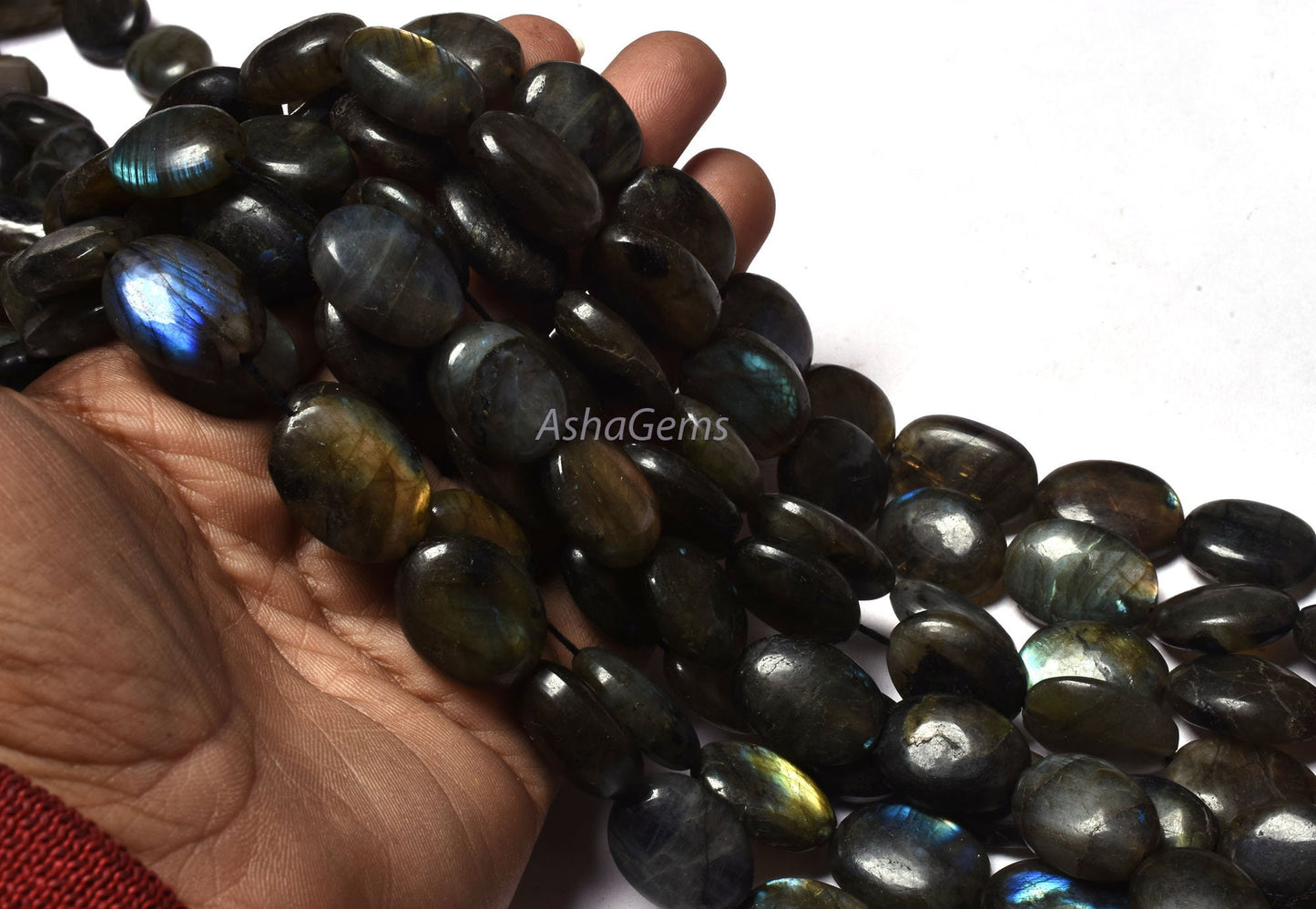 labradorite Smooth Oval Shape gemstone Beads,14-19 mm Natural Flash Labradorite beads, Black Rainbow Plain Handmade Oval Nugget bead Jewelry