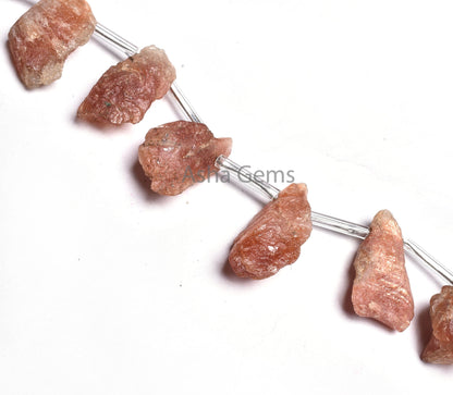 Beautiful Sunstone raw Rough Gemstone Beads, Natural Sunstone Uneven Slice Side Drill Beads Healing Crystal, Raw Mine Beads Jewelry makings