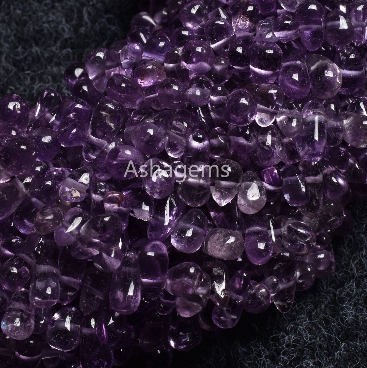 Natural Amethyst Smooth Drops Shape Beads Gemstone,13" Strand Brazil Amethyst Drops, Amethyst Side Drill Teardrop Handmade Indian Beads SALE