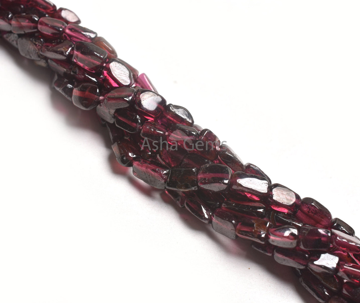 Natural Garnet Handmade Uneven Rectangle Shape Gemstone Beads,13"Red Garnet Smooth Straight Drill Beads, Garnet Bead Jewelry Handicraft SALE