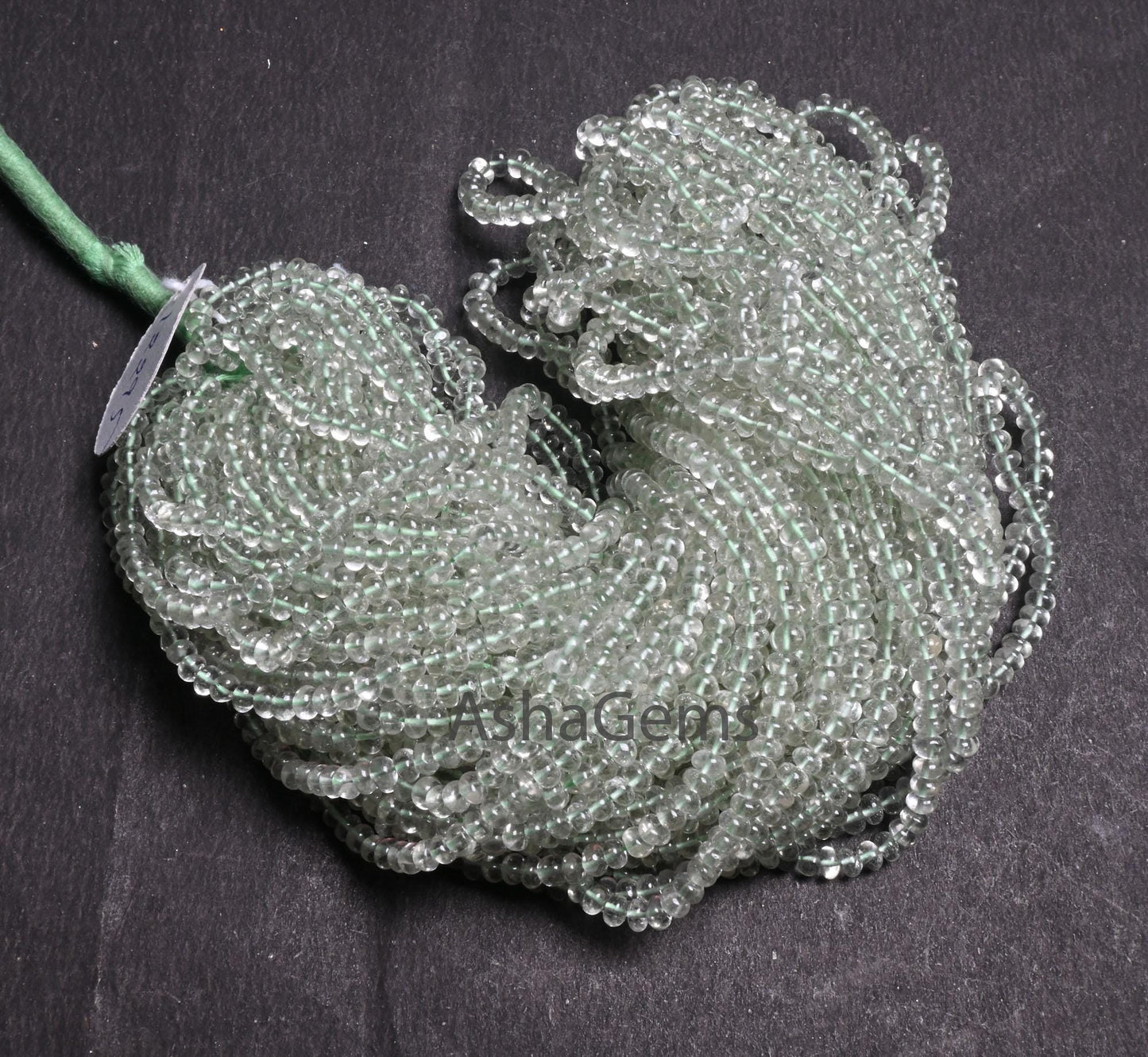 AAA Quality Green Amethyst Smooth Rondelle Gemstone Beads,16"Natural Amethyst Plain Handmade Roundelle Bead Green Amethyst Bead Jewelry SALE (AG 12295)