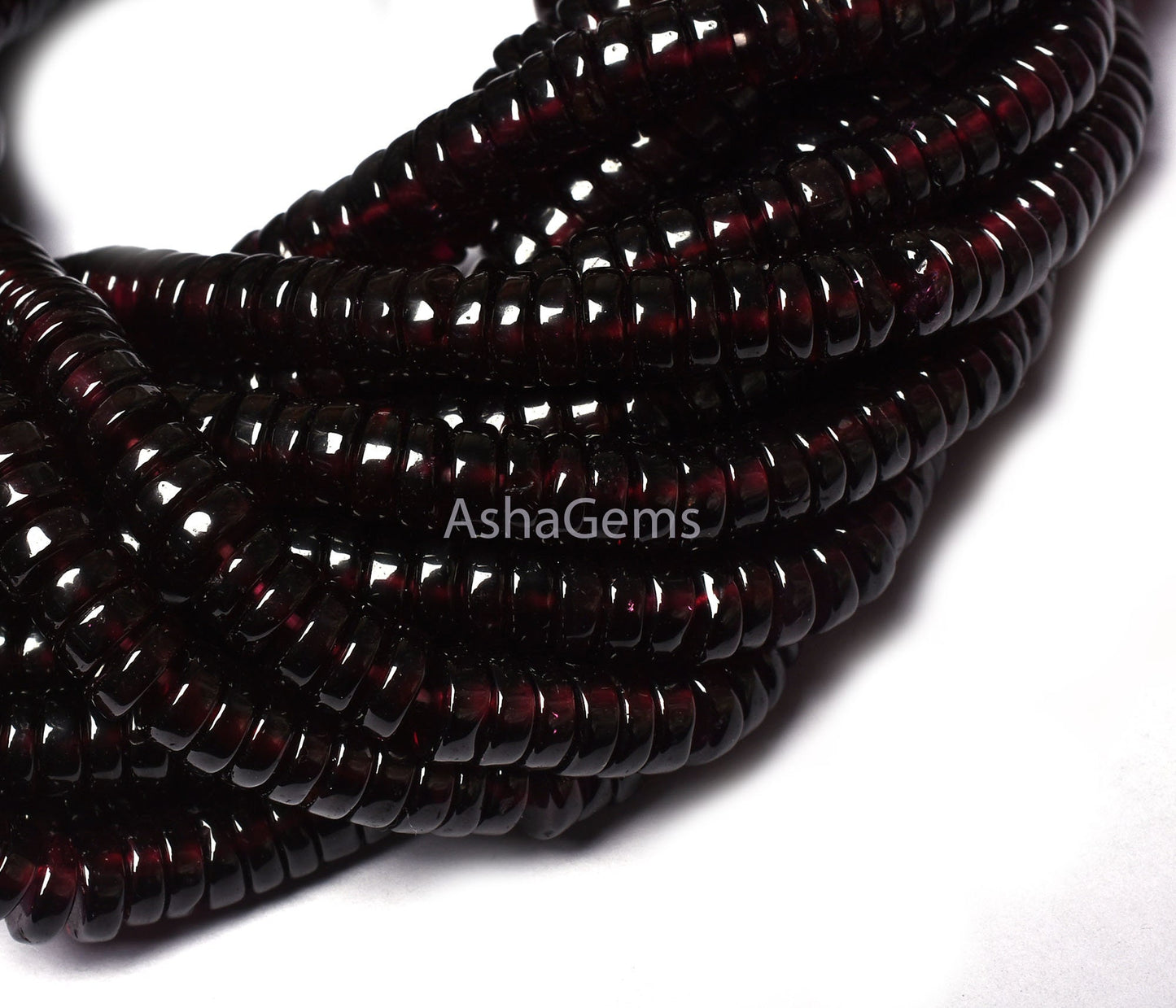 Natural Garnet Smooth Heishi Tyre Shape Gemstone Beads, Handmade Flat Beads, Red Garnet Plain Beads Garnet Beads For Jewelry Making Crafts