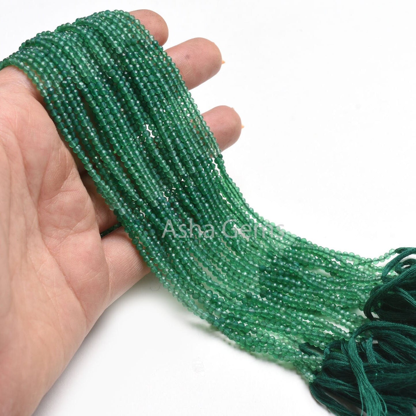13" Strand AAA Quality Green Onyx Micro Cut Gemstone beads,2.5mm Shaded Green onyx Machine Cut Rondelle Faceted Bead Onyx Beads Jewelry SALE
