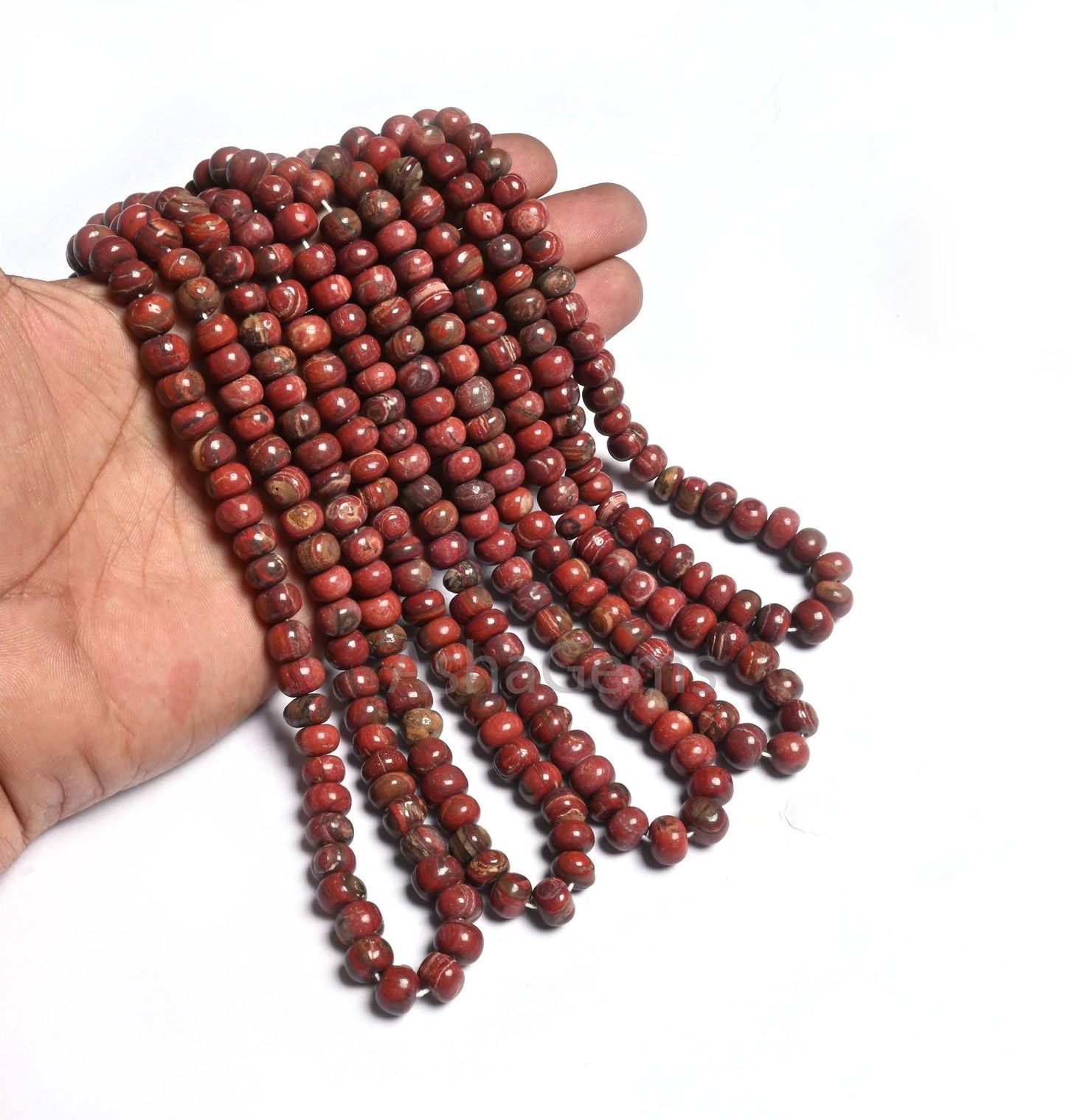 Natural Red Jasper Smooth Rondelle Shape Gemstone Beads,8-9 mm Fine Blood jasper Plain Handmade Beads, Shaded jasper Beads Necklace Jewelry