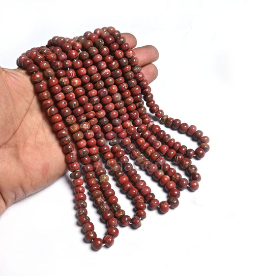 Natural Red Jasper Smooth Rondelle Shape Gemstone Beads,8-9 mm Fine Blood jasper Plain Handmade Beads, Shaded jasper Beads Necklace Jewelry