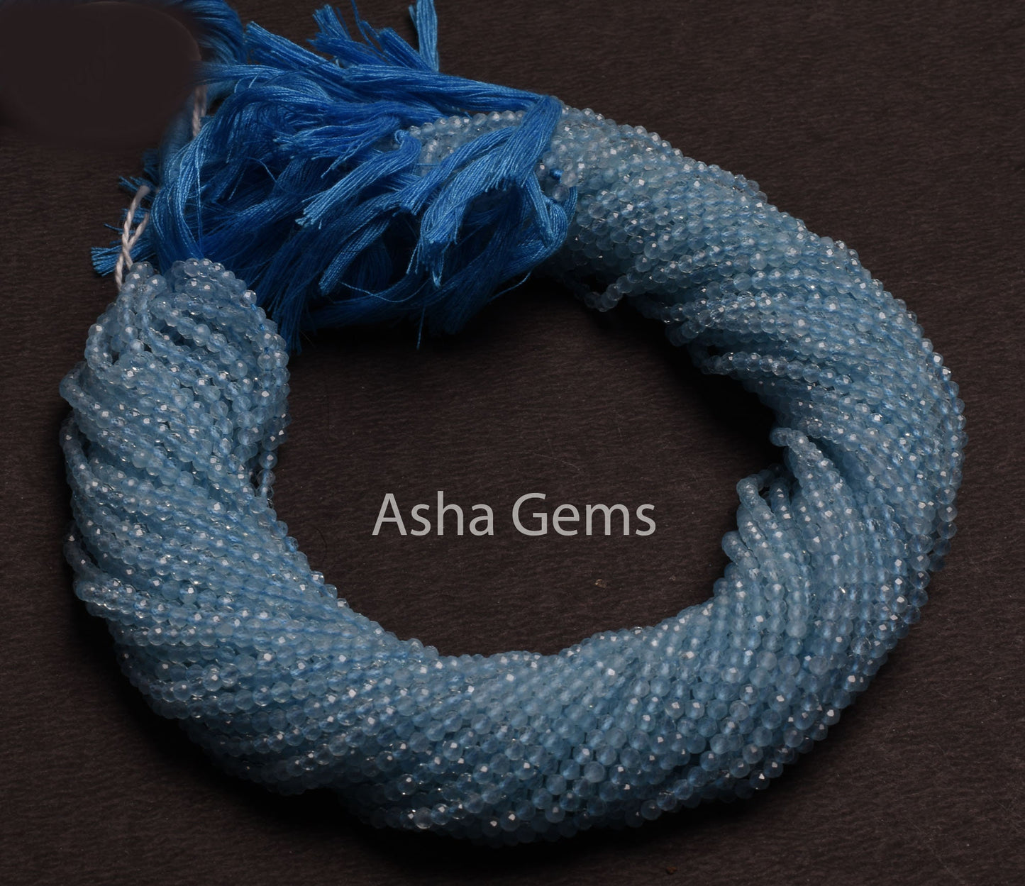 AAA Quality Blue Aquamarine Micro Cut Gemstone Beads,2.5 mm Natural Aquamarine Machine Cut Rondelle Beads, Real Blue Aquamarine Bead Jewelry