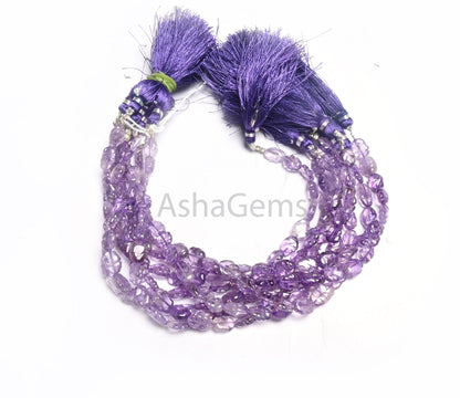 Natural Amethyst Smooth Oval Shape Carving Handmade Beads, Fine Shaded Purple Blue Amethyst Carved Oval Gemstone Amethyst Bead Jewelry SALE