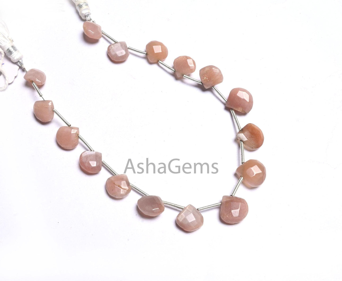 Beautiful Chocolate Moonstone Faceted Heart Shape Gemstone Loose Beads, Natural Moonstone Heart Briolette Brown Moonstone Bead Jewelry Craft (AG 18602 )