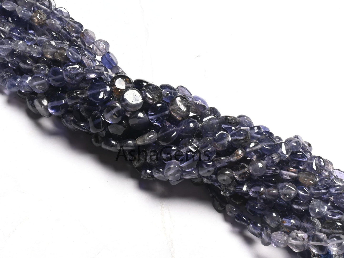 Natural Iolite Smooth Coin Shape Gemstone Loose Beads, Shaded Blue Iolite Plain Handmade Coin Straight Drill Bead, Iolite Beads Jewelry SALE