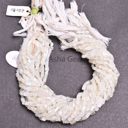 Beautiful White Moonstone faceted Nugget Gemstone beads,12.5"natural Moonstone Indian Cut Tumble Tiny bead Moonstone Bead Jewelry craft SALE