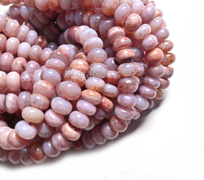 AAA Shaded Brown opal Smooth Rondelle Bedas,16" Shaded Lavender Brown Opal Plain Handmade Gemstone Beads, Fine Opal Beads Jewelry Necklace