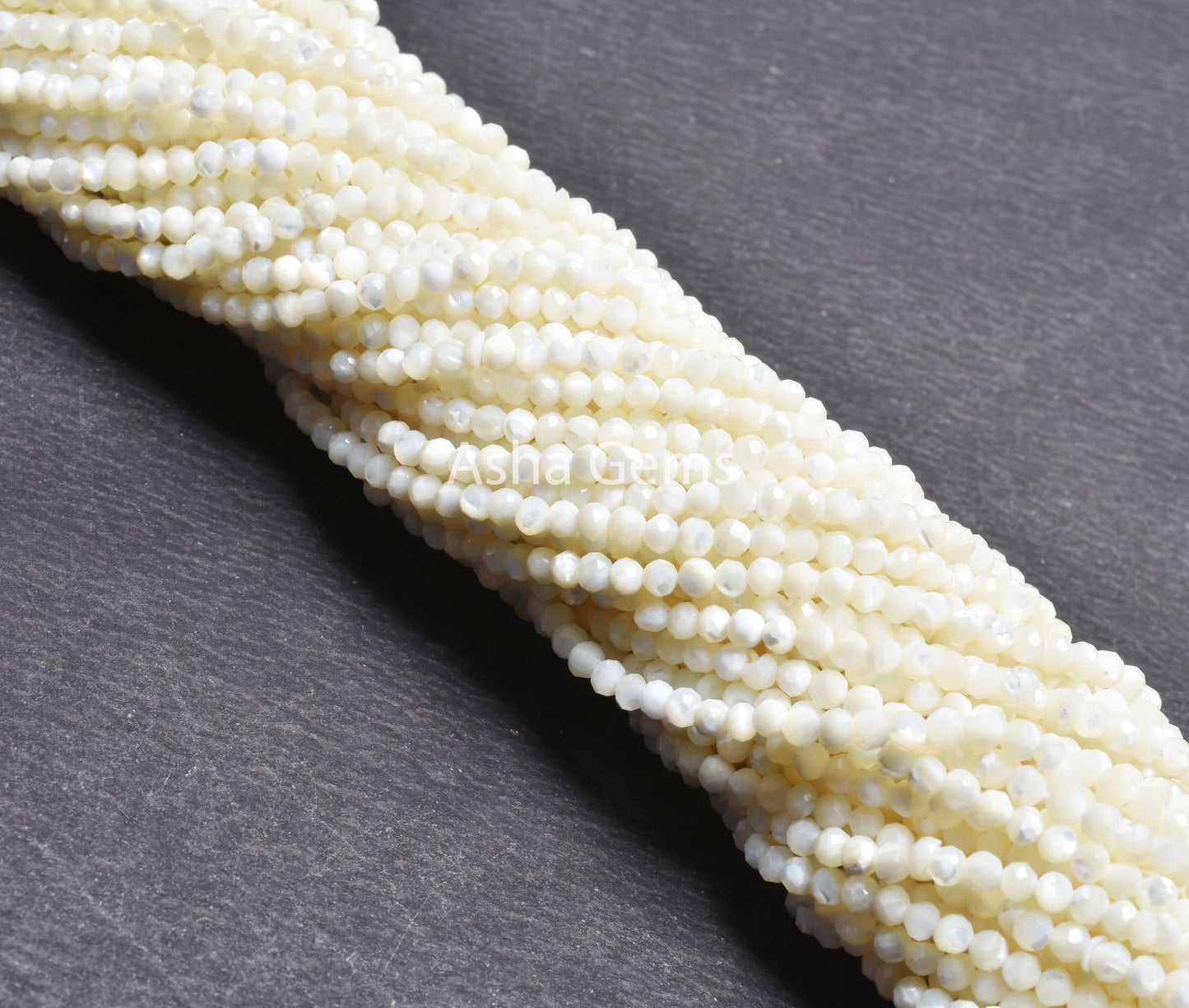 3.2mm Beautiful White Mother Of Pearl Micro Cut Rondelle Beads,Fine Natural Mop Machine Cut Gemstone Loose Bead Mother Of Pearl Jewelry SALE