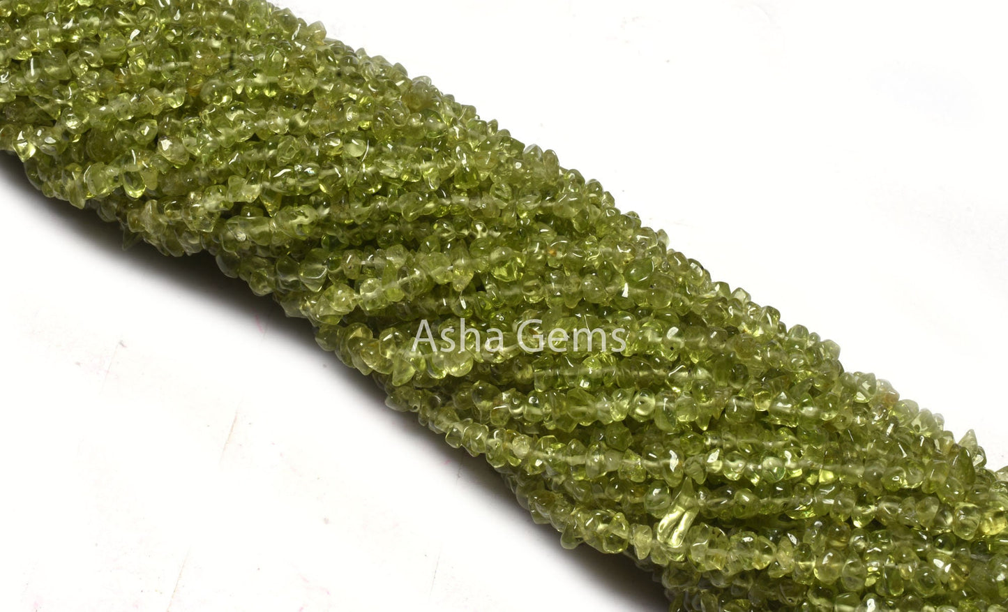 34" Strand Peridot Uncut Chip Beads, Natural Green peridot Smooth Raw Rough Bead, AAA Peridot Beads Gemstone Uneven tiny Bead Jewelry Crafts (AG 10329)