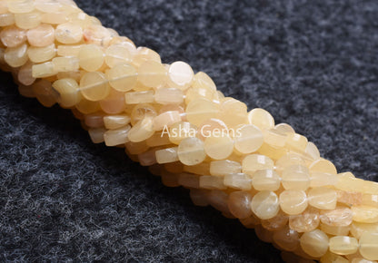 Beautiful Yellow Aventurine Smooth Coin Shape Gemstone Beads,Natural Aventurine Handmade uneven Coin Straight Drill Bead Jewelry Craft SALE