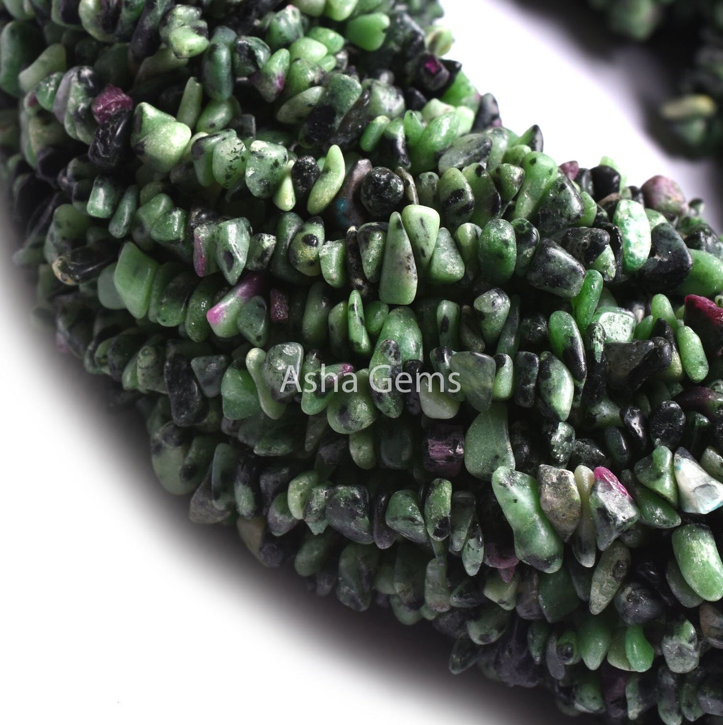 34" Strand Natural Ruby Zoisite Uncut Chips Raw Gemstone Beads, Smooth Rough Tiny Nugget Beads, Fine Ruby Zoisite Uncut Beads Jewelry Sale