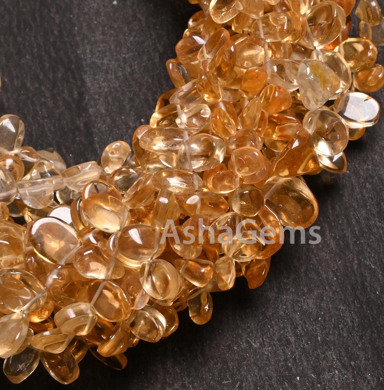 Beautiful Yellow Citrine Smooth Oval cabochon Side Drill Beads,8" Fine Natural Citrine Quartz Plain Handmade Oval Gemstone Bead Jewelry SALE